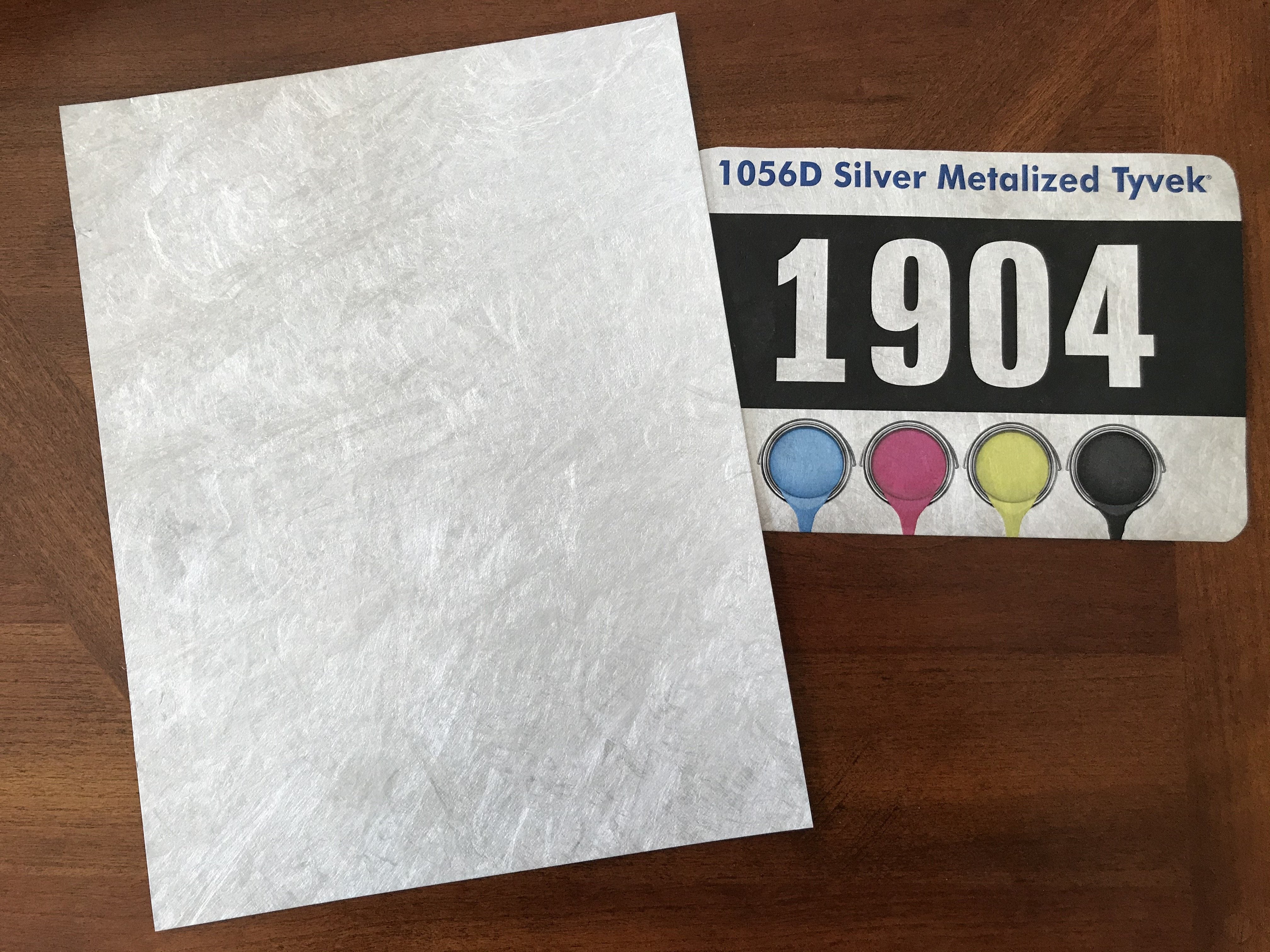 Silver Metalized Tyvek for printing and crafts