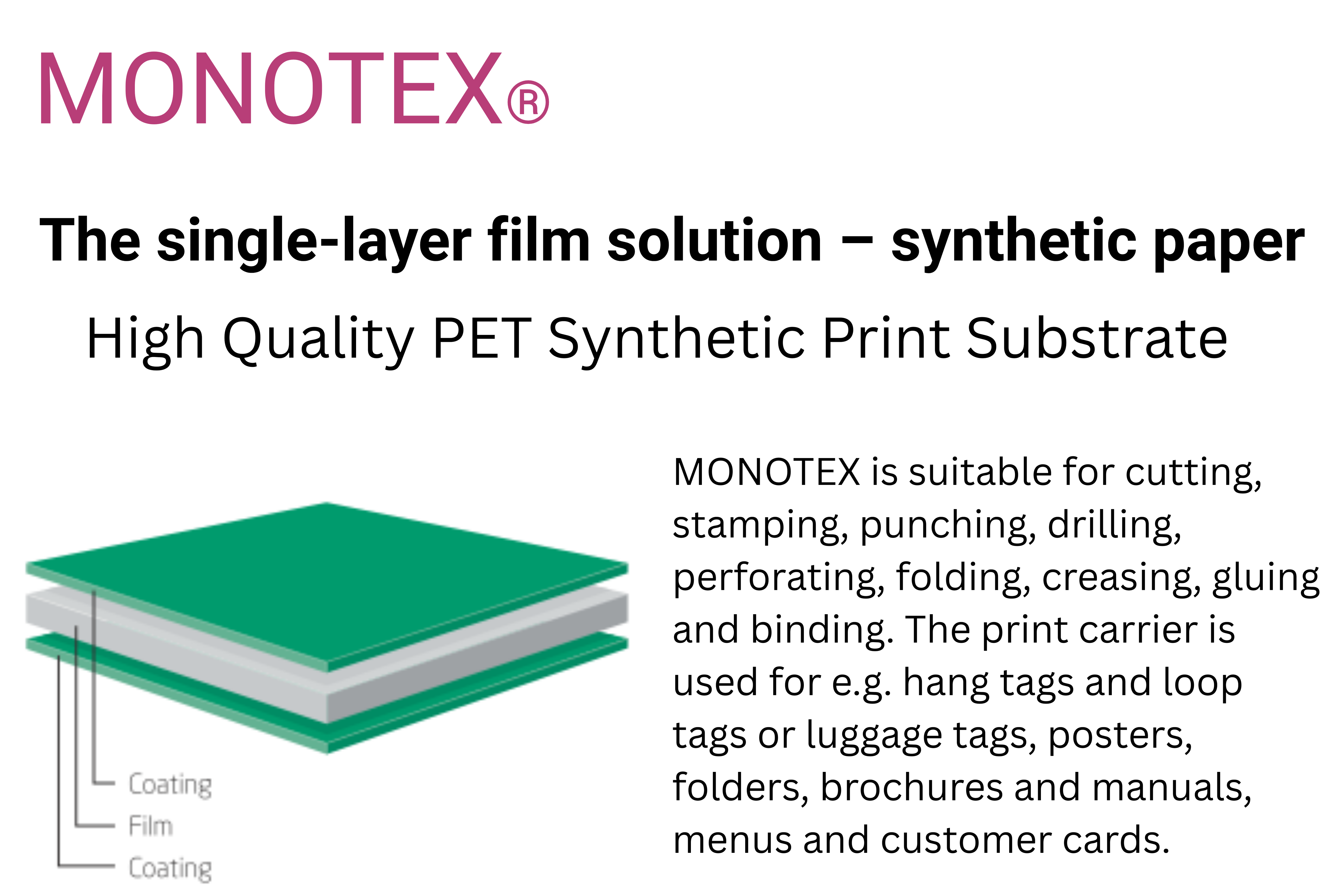 MONOTEX® (PET) White - 5mil, 150 GSM