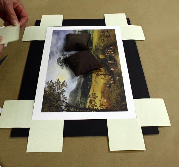 black tyvek used for picture and art backround framing